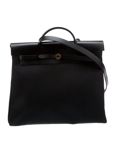 Herm S Toile Vache Hunter Herbag Zip Black Shoulder Bags