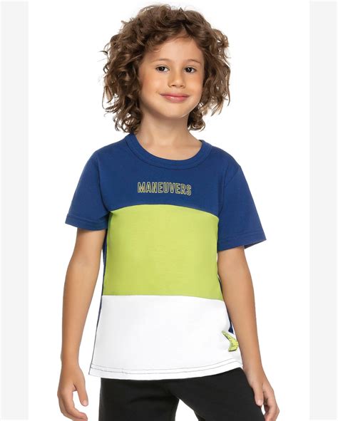 Riachuelo Camiseta Infantil Menino Tricolor Maneuvers Elian Azul Escuro