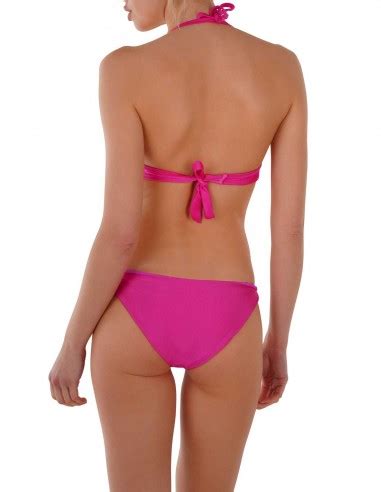 Bikini Super Push Up Con Cuore Volant E Slip O Brasiliana Fucsia