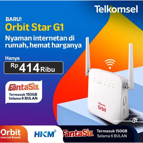 Jual Telkomsel Orbit Star G1 Modem Router WiFi 4G High Speed Bonus Data