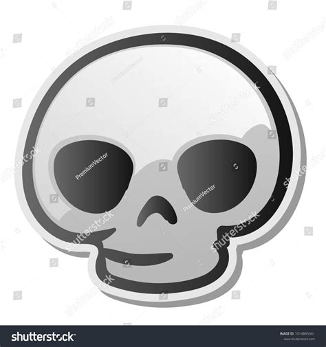 Skull Emoji Face Emoticon Sticker Vector Stock Vector (Royalty Free) 1014845341 | Shutterstock