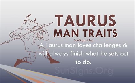 Taurus Man Personality Traits And Characteristics Sun Signs