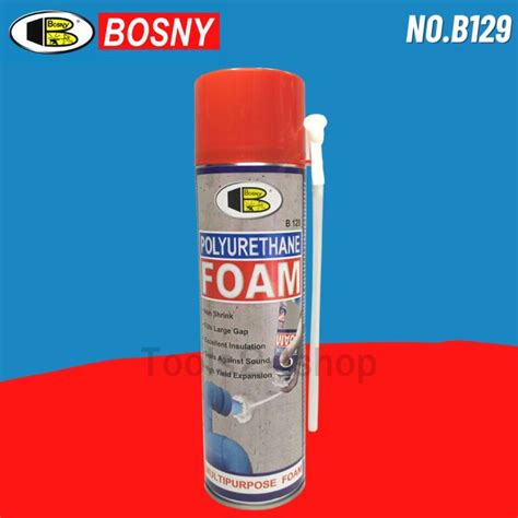 Bosny สีสเปรย์ โพลียูรีเทนโฟม อุดช่องว่าง ฉนวนกันความร้อน กันน้ำซึม Nob129 Polyurethane Foam