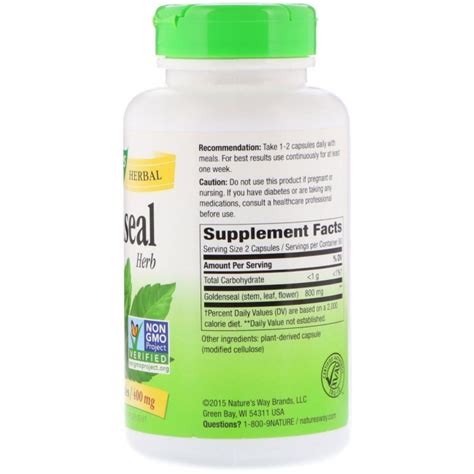 Goldenseal Herb 180cp By Natures Way