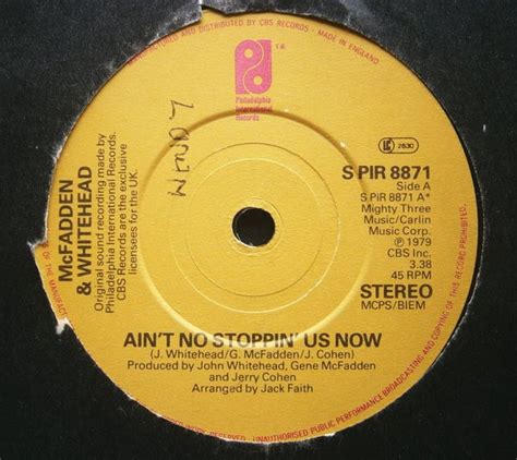 Mcfadden Whitehead Ain T No Stoppin Us Now Vinyl Discogs