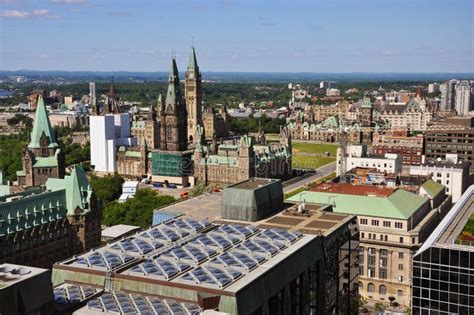 Parliament Buildings and Downtown, Ottawa Stock Image - Image of ...