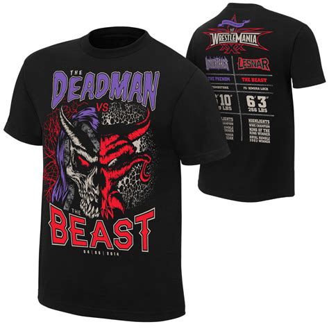 Image - WrestleMania 30 Undertaker vs. Brock Lesnar T-Shirt.jpg - Pro Wrestling Wiki - Divas ...