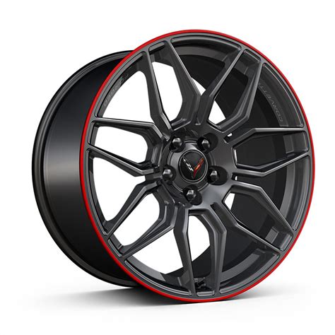 2023 C8 Corvette Z06 21 Inch Wheel Rear Forged Satin Graphite