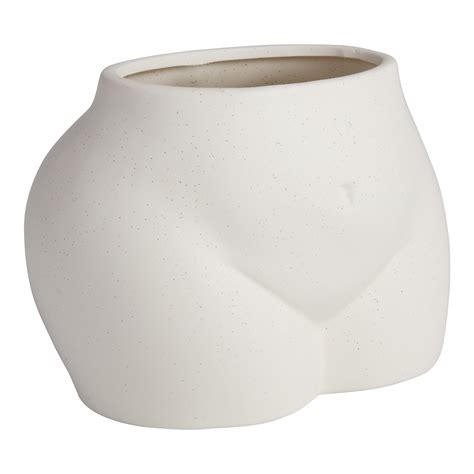 White Ceramic Femme Hips Planter World Market