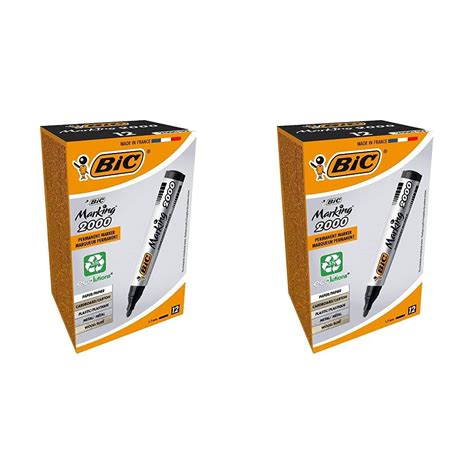 Bic Marking Ecolutions Multi Surface Black Permanent Markers