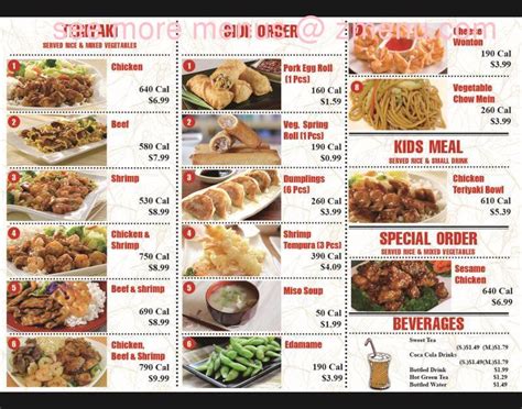 Online Menu Of Hibachi Express Restaurant Clarksville Tennessee