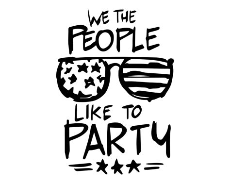 Can Cooler Graphics We The People Like To Party Svg Png Files For