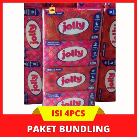 Jual Paket Bundling 4pcs Tissue JOLLY Facial 200 Sheet 2 Ply Tisu