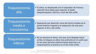 Tecnica Quirurgica Traqueostomia Ppt