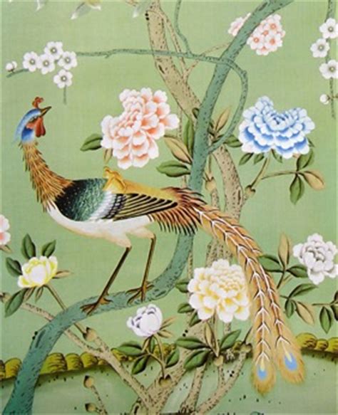 hand painted wallpaper :: chinoiserie wallpaper :: silk wallpaper ...