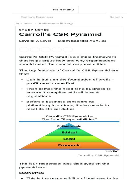 Carrolls Csr Pyramid Business Tutor2u Pdf