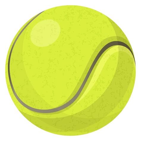 Icône De Dessin Animé De Balle De Tennis Sphère Molle Jaune Vecteur