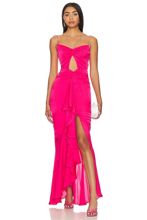 NBD Meera Gown In Hot Pink REVOLVE