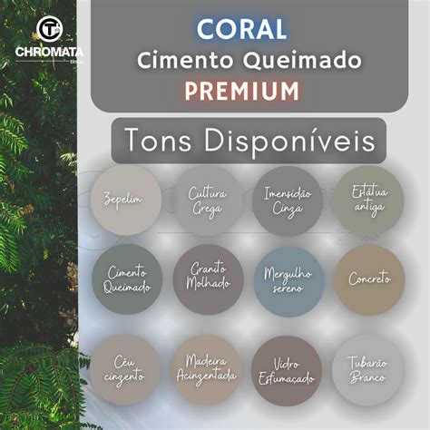 Coral Decora Efeito Cimento Queimado Kg Escolha A Cor Chromata Tintas