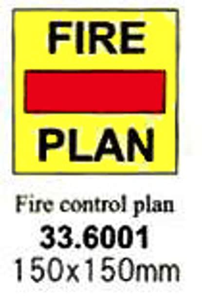 Fire Control Sign Fire Control Plan 150x150mm Impa 336001