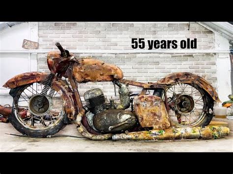 Restoration Abandoned Old Motorcycle Jawa From S Two Stroke Engine