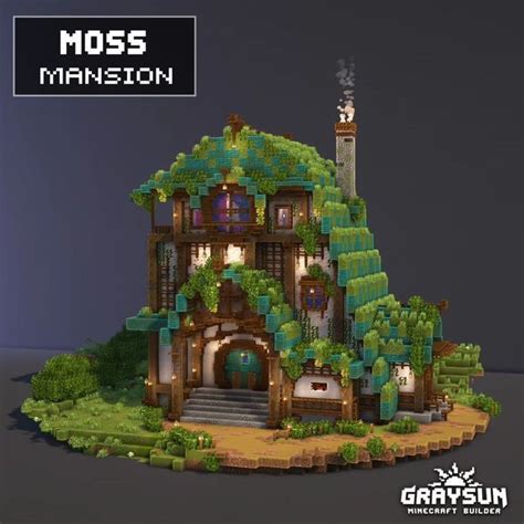 Graysun Minecraft Builds On Instagram Minecraft Moss Mansion🏡🌱