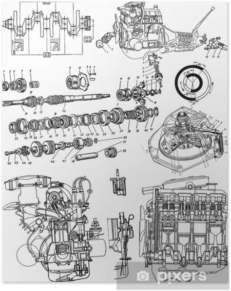 Poster Technical Drawing Background 6 Pixershk