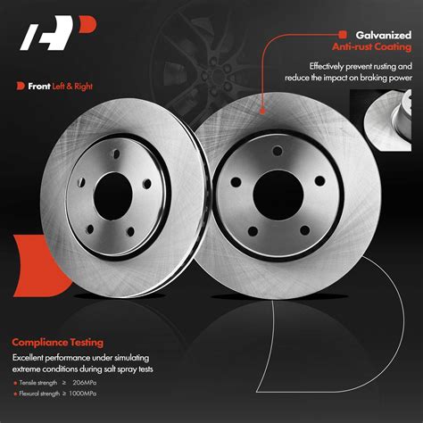 A Premium 119 In302mm Front Vented Disc Brake Rotors Ceramic Pads