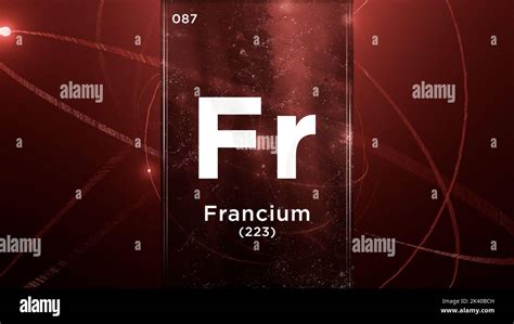 Francium Fr Symbol Chemical Element Of The Periodic Table D