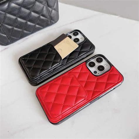 Quilted Leather iPhone Case with Card Holder