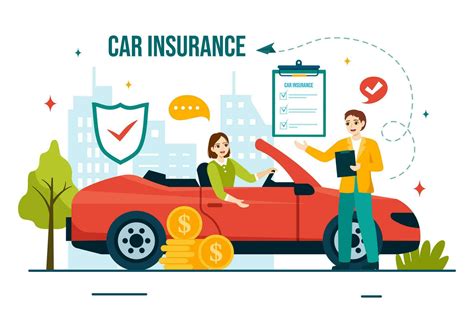 Car Insurance Vector Illustration For Protection For Vehicle Damage And