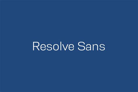 Resolve Sans Fonts Shmonts