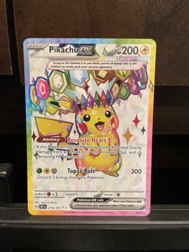 Pokemon Surging Sparks Pikachu Ex Ultra Rare Nm M Ebay