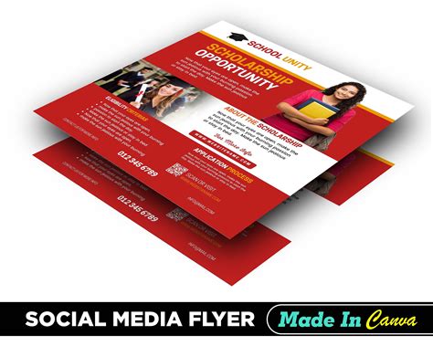 Scholarship Flyer Diy Canva Scholarship Flyer Template 2022 Editable