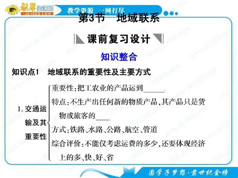 2011高考地理复习课件： 地域联系word文档在线阅读与下载无忧文档