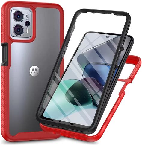 Dfjhure Motorola Moto E Case Built In Screen Protector Full Body