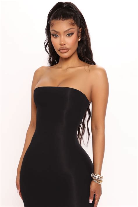 Feeling My Curves Shapewear Midi Dress Black Fashion Nova Lingerie