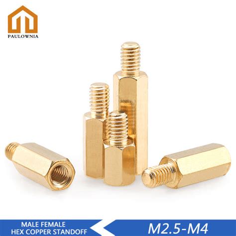 M2 M2 5 M3 M4 Brass Hex Nylon Standoff Spacer Male To Female Column