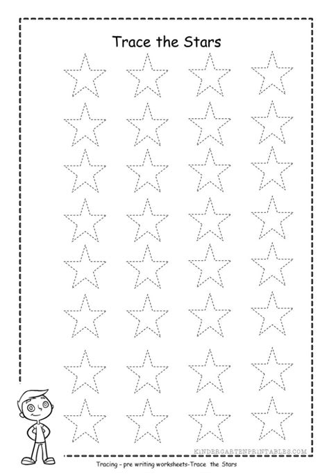 Star Tracing Worksheet Free Printable