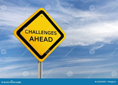 Challenges Ahead Road Sign Royalty Free Stock Photo Image