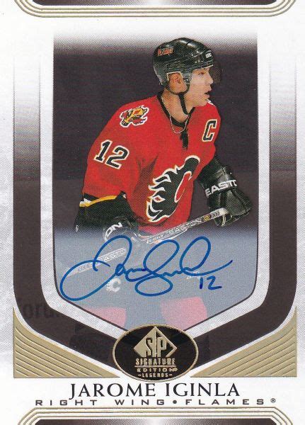 Sp Auto Karta Jarome Iginla 20 21 Sp Signature Legends Gold Spectrum