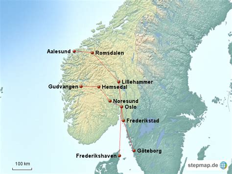 StepMap Norwegens Fjorde 2012 Landkarte für Deutschland