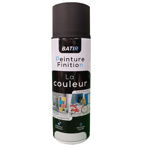 Aérosol peinture mât 400ml noir RAL 9005