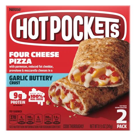 Hot Pockets Four Cheese Pizza Frozen Snacks Shop Entrees Sides At H E B