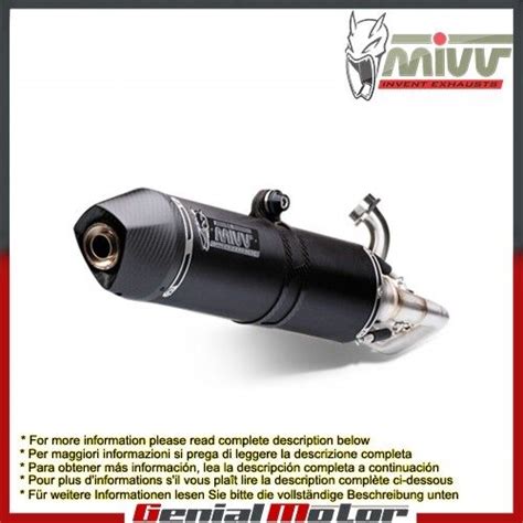 Mivv Complete Exhaust Stronger Black Steel For Suzuki Burgman 125 2002