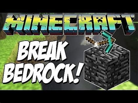 How To Break Bedrock Minecraft Alpha YouTube