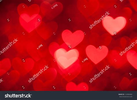 Red Hearts Bokeh As Background Stock Photo 122000482 Shutterstock