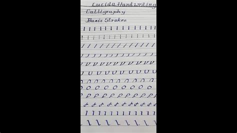 How To Learn Lucida Calligraphy Online Classes Basic Strokes Step 02