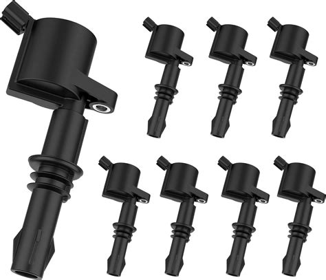 Mas Set Of 8 Straight Boot Ignition Coils Pack Compatible With Ford F150 F250 Super