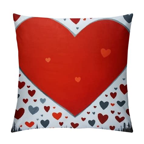 Nawypu Valentines Day Pillow Covers Red Love Heart Throw Pillows Covers